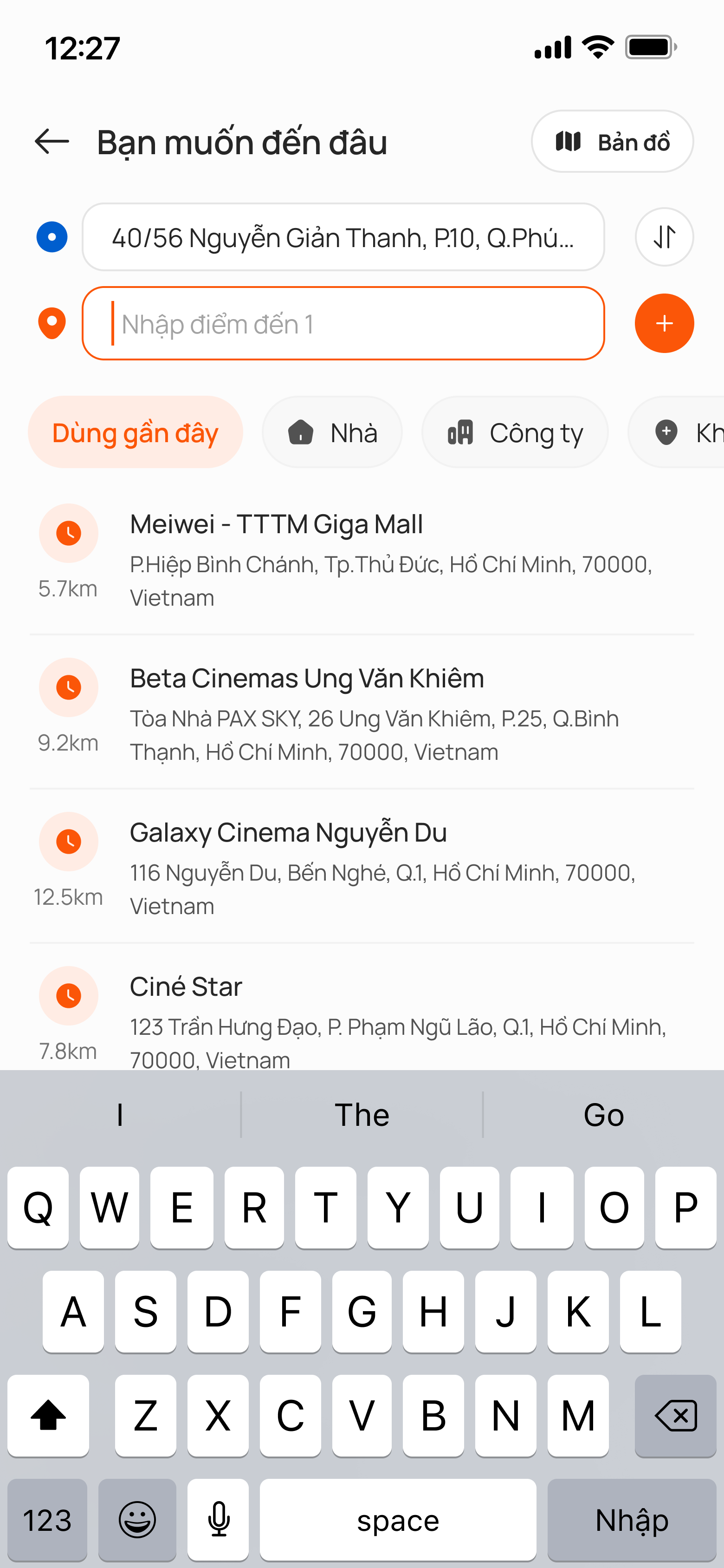 App interface step 2