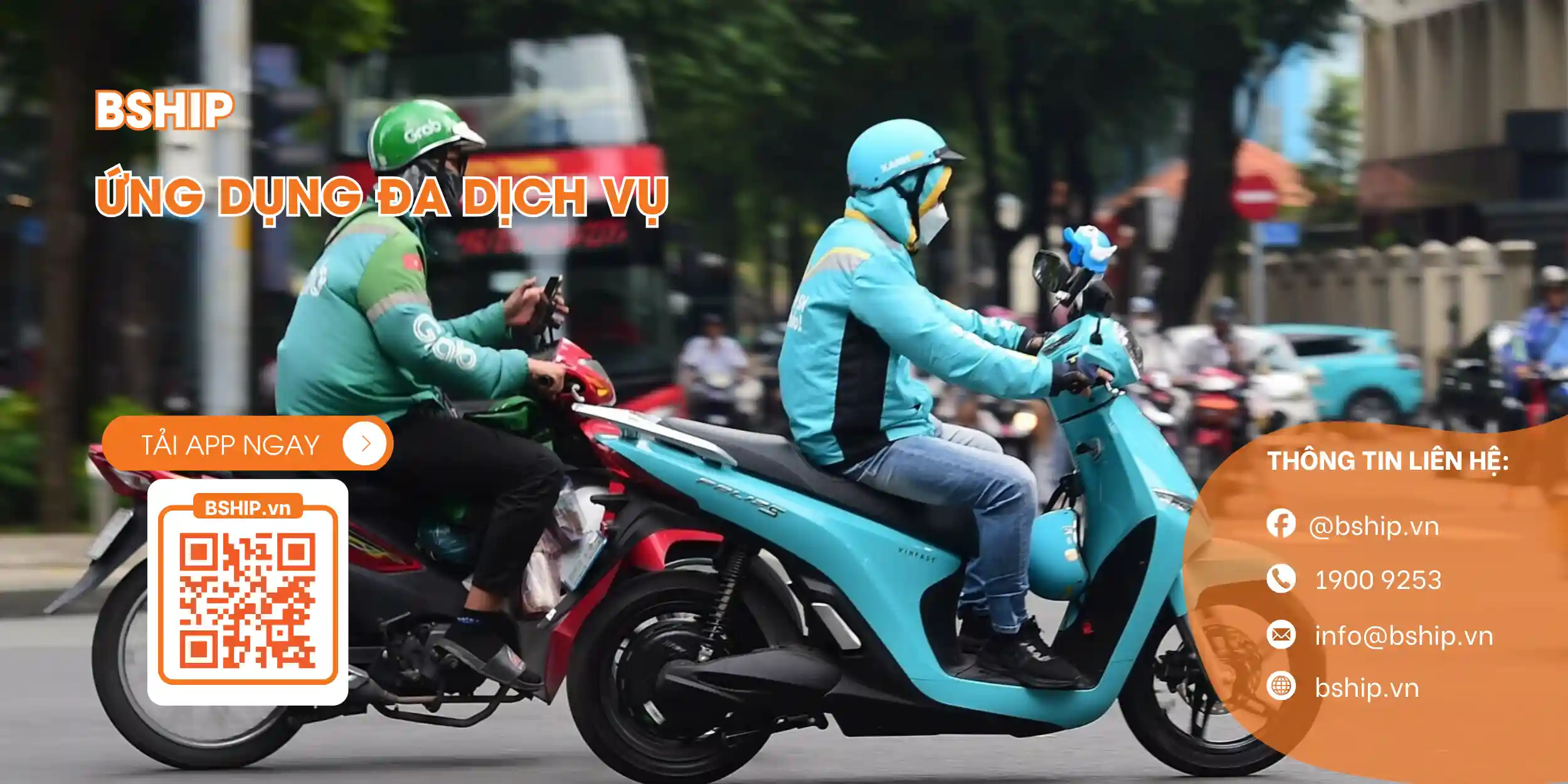 Hình ảnh tài xế công nghệ đang lưu thông trên đường