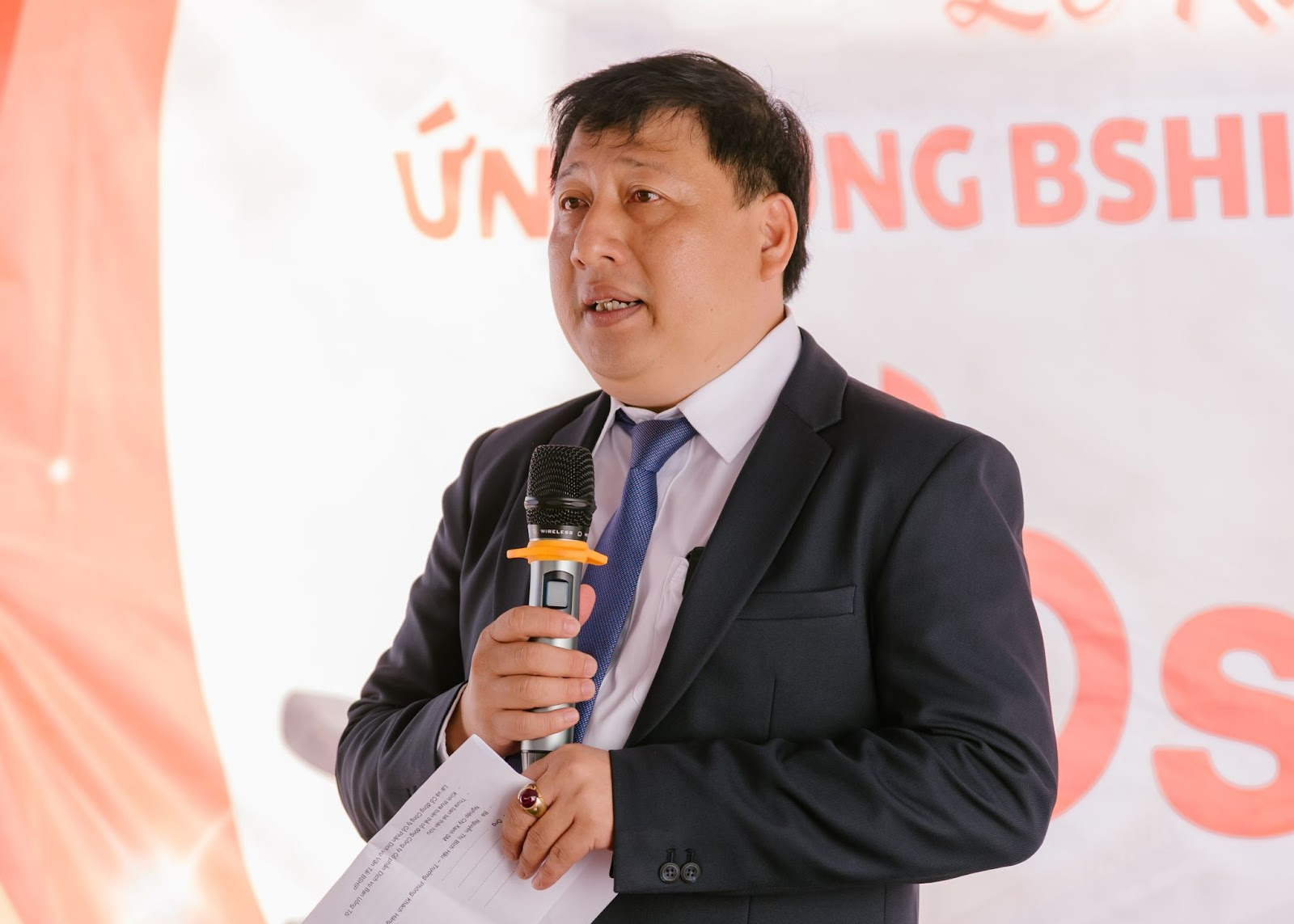 Anh Trần Nhật Trường - CEO Bship tại buổi ra mắt dịch vụ ở Cần Thơ 