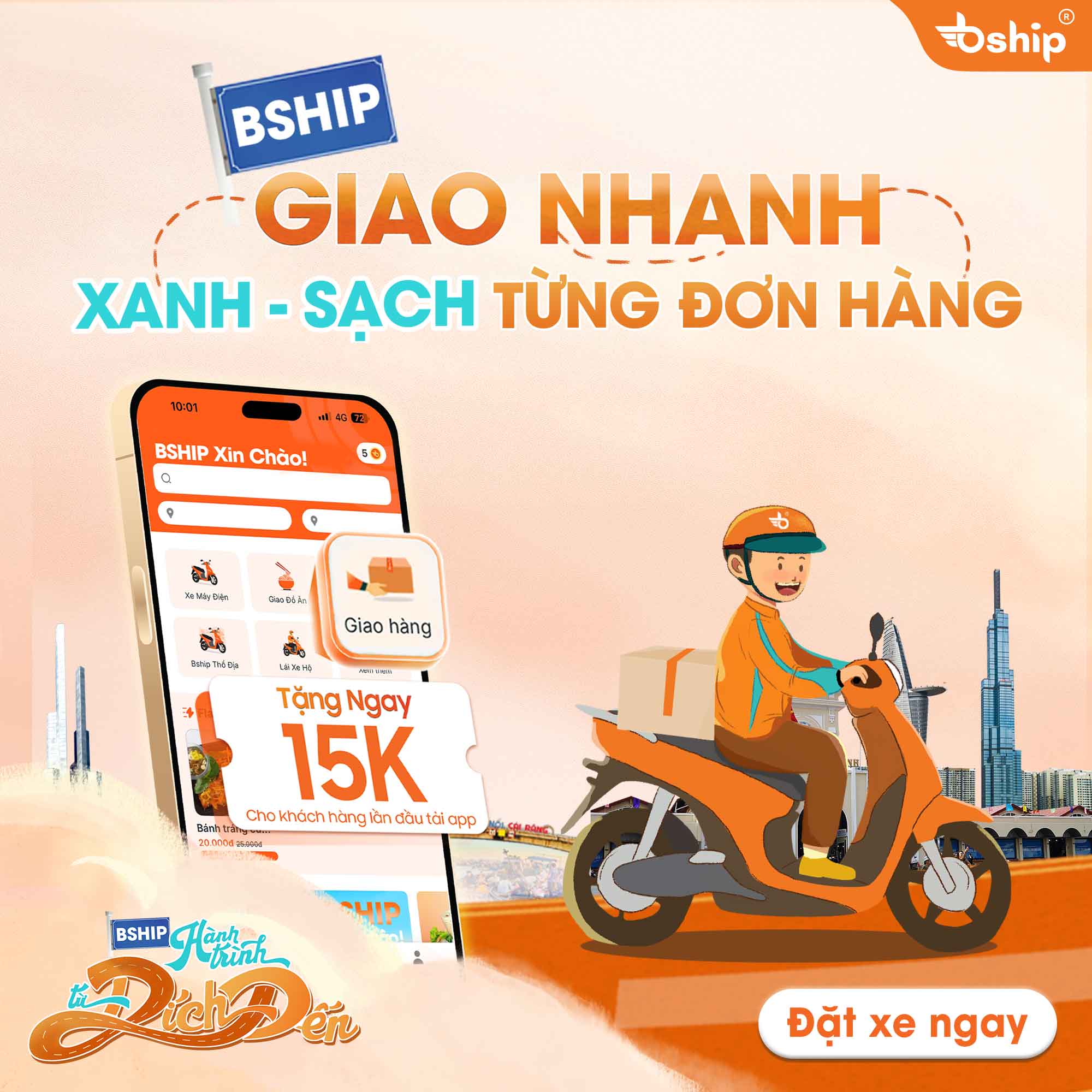 Dịch vụ Bship giao hàng với nhiều mã giảm giá