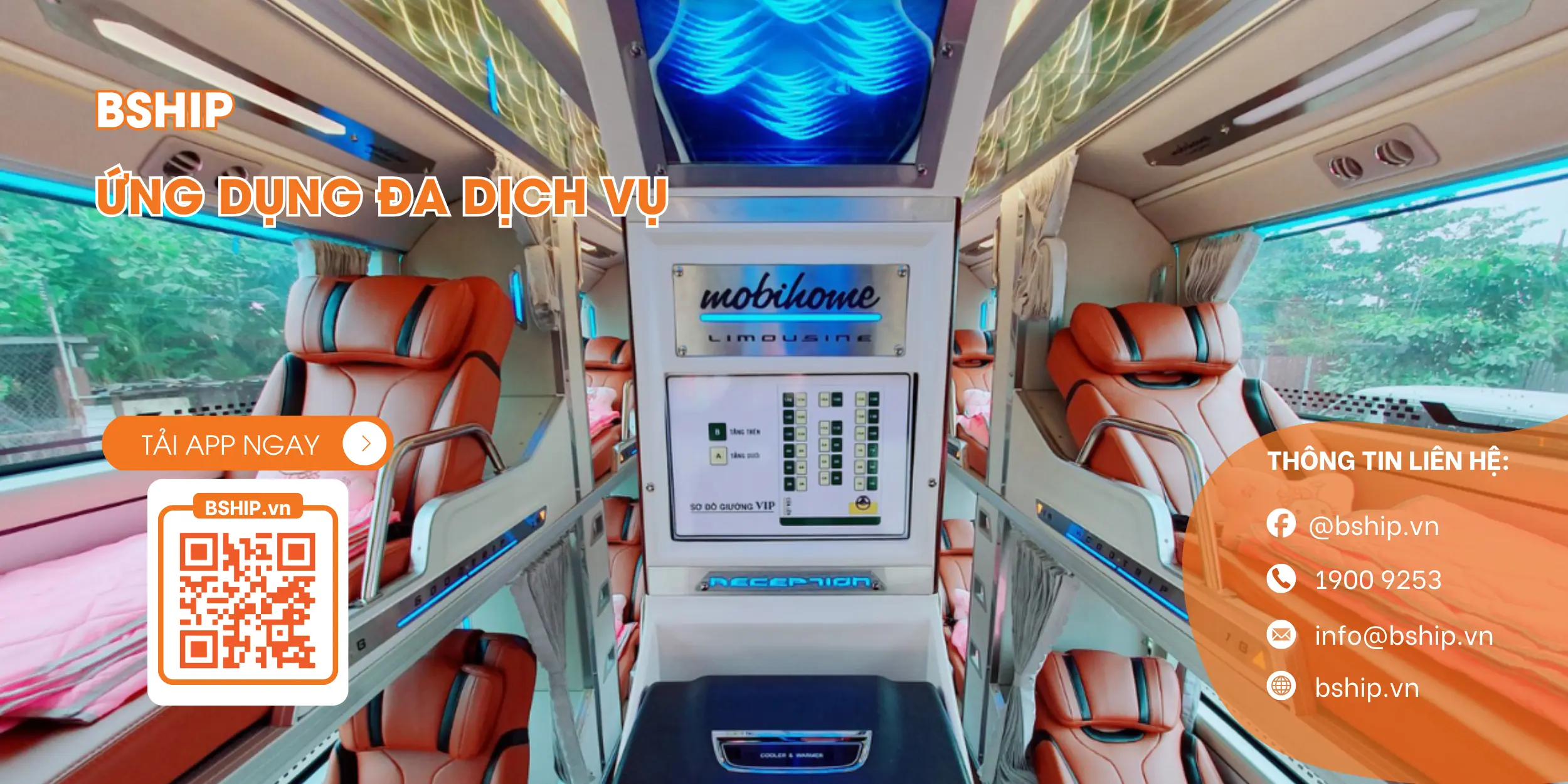 Hình ảnh nội thất bên trong xe Phương Trang