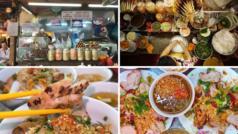 Bún thịt nướng và nem nướng thơm ngon