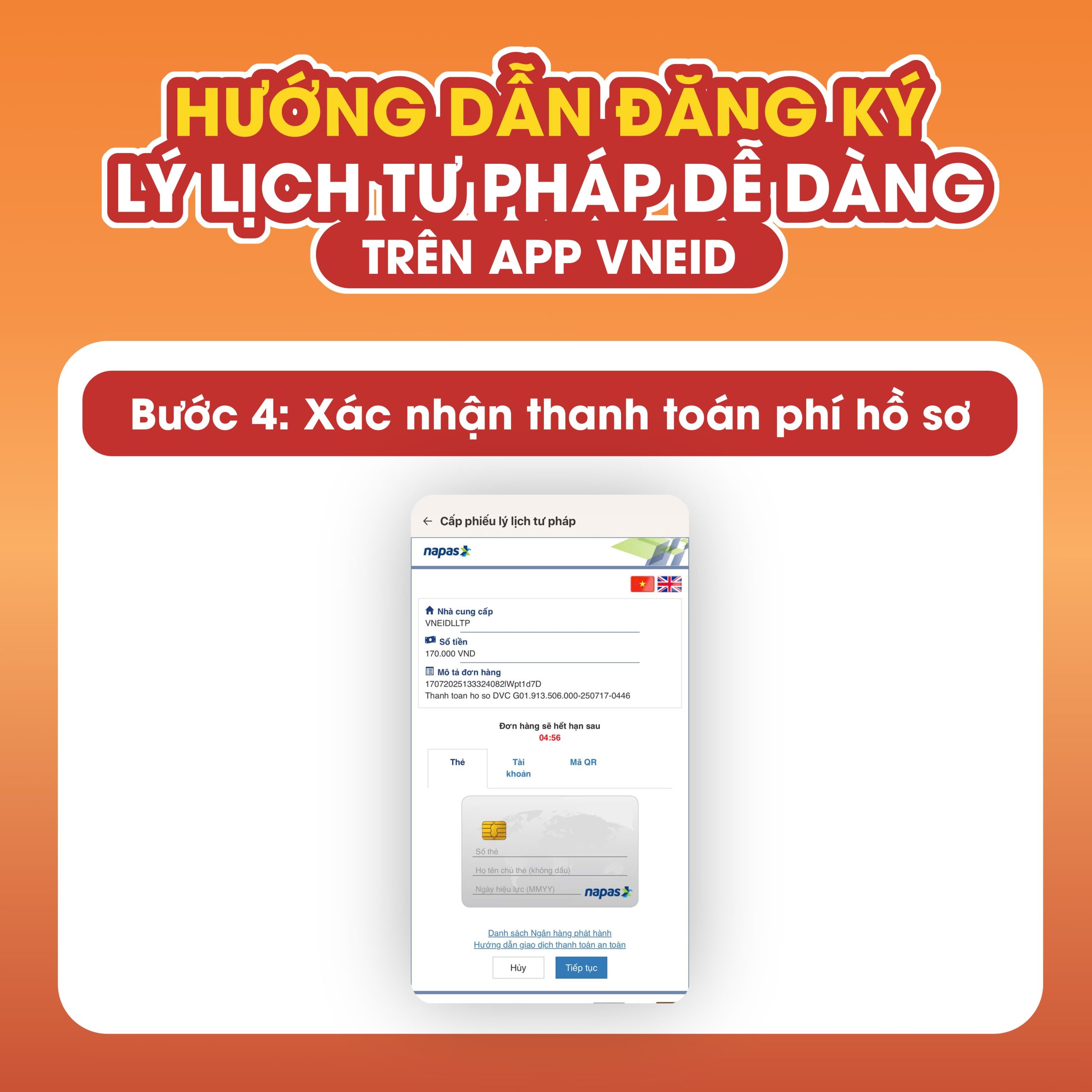 Xác nhận thanh toán phí hồ sơ