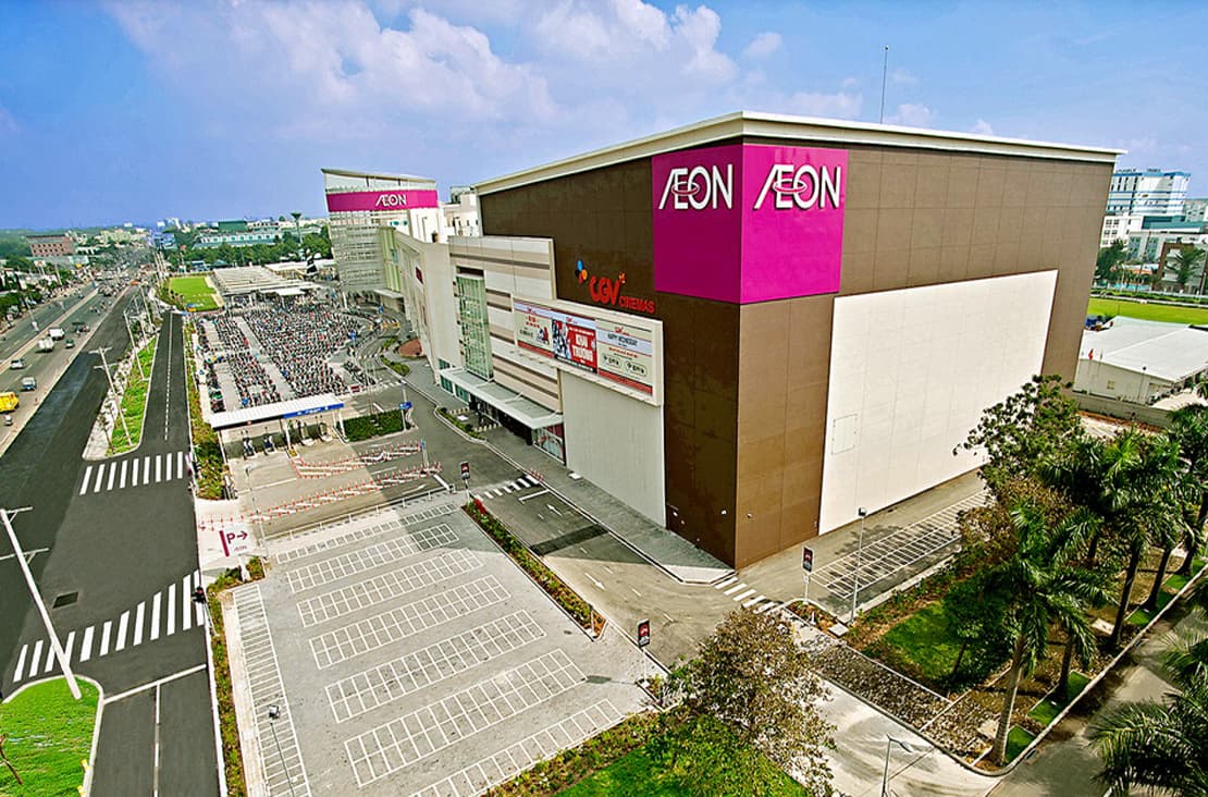 Aeon Mall Bình Dương nằm ở vị trí mặt tiền rộng thoáng 