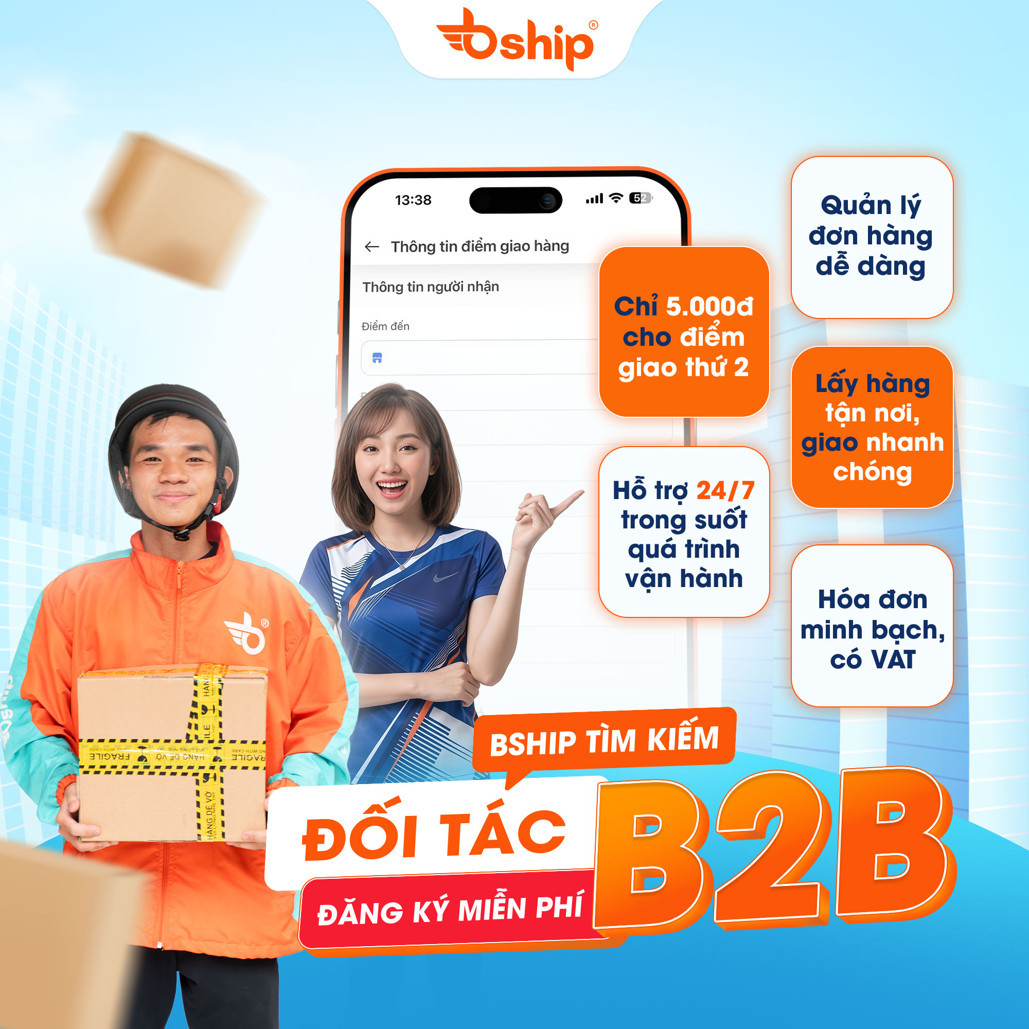 bship tìm kiếm đối tác B2B giao hàng