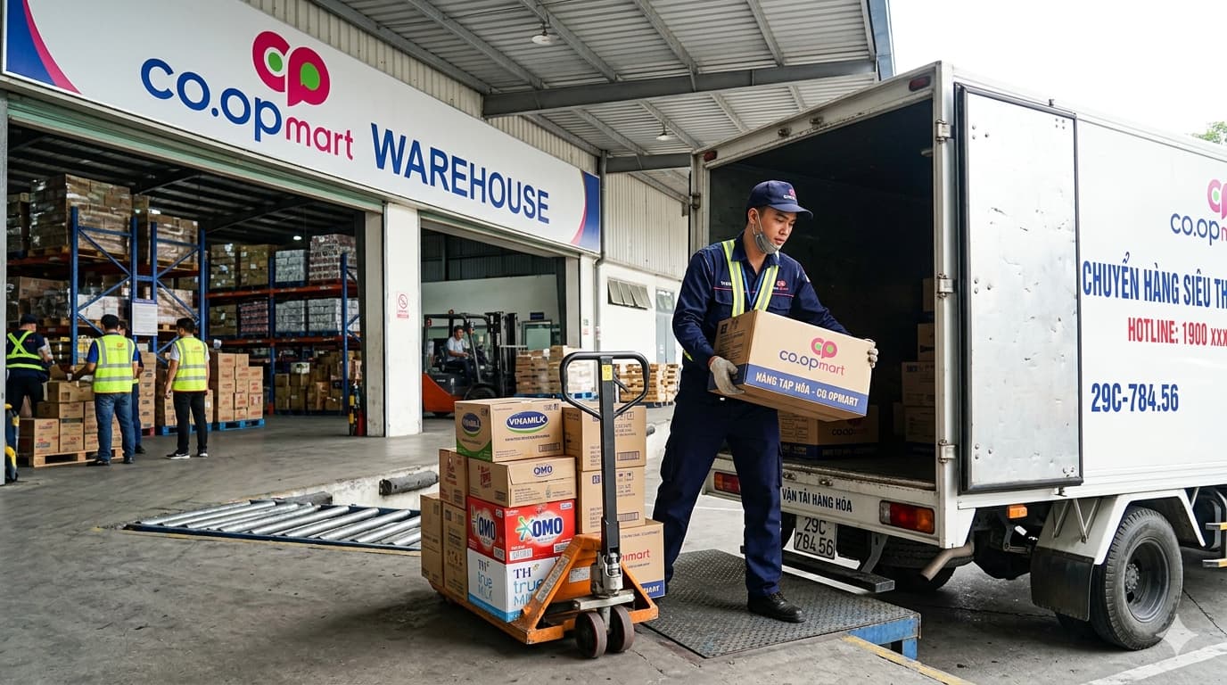 Dịch vụ giao hàng siêu thị Co.op Mart