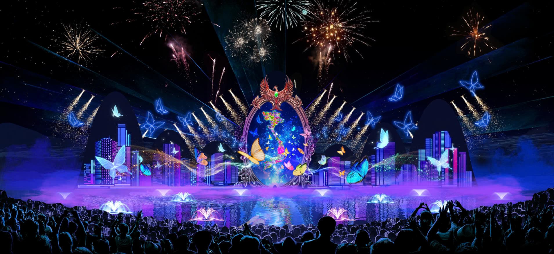 Show diễn nhạc nước 3D tại Quảng Trường Âu Lạc