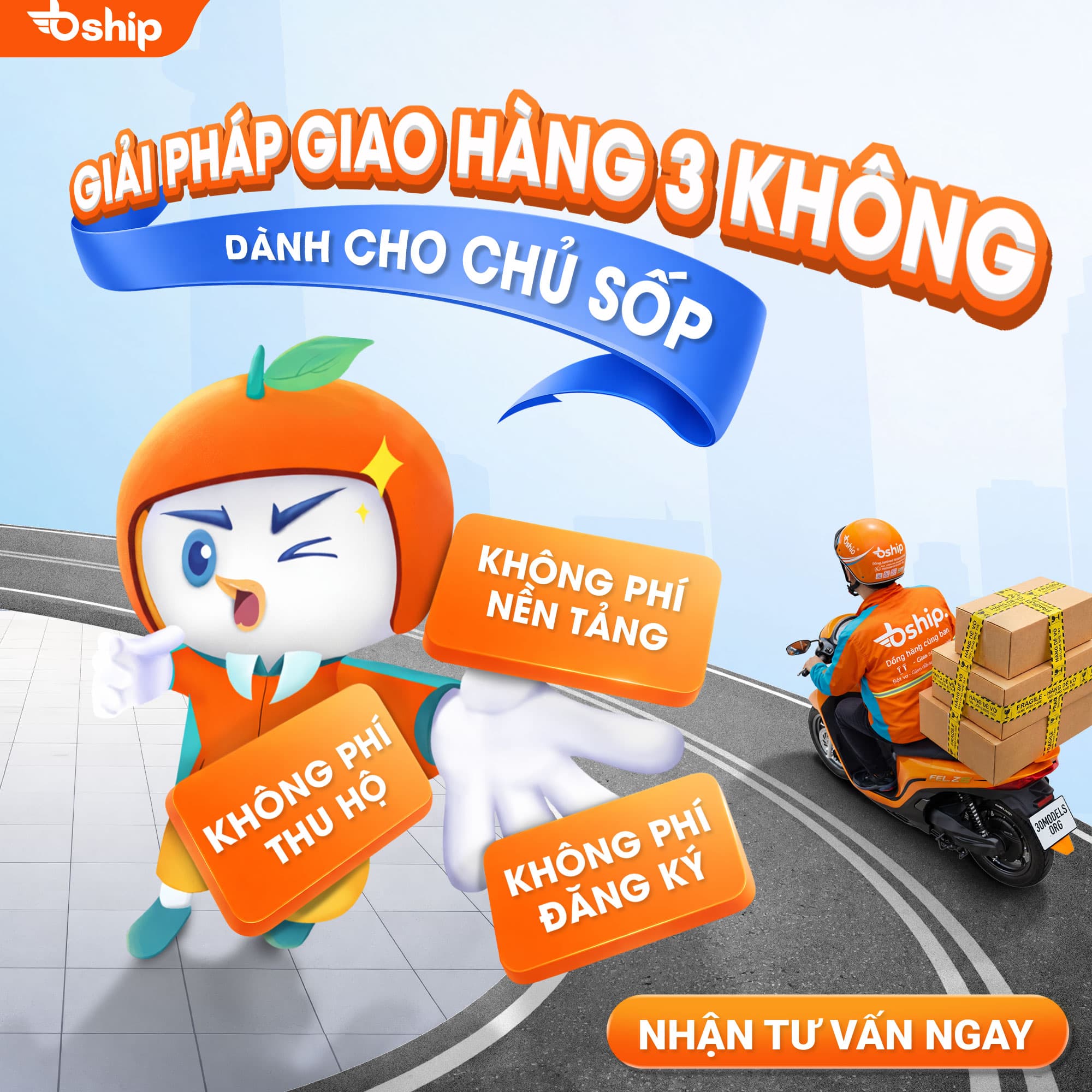 Giải pháp giao hàng 3 không từ Bship dành cho chủ shop