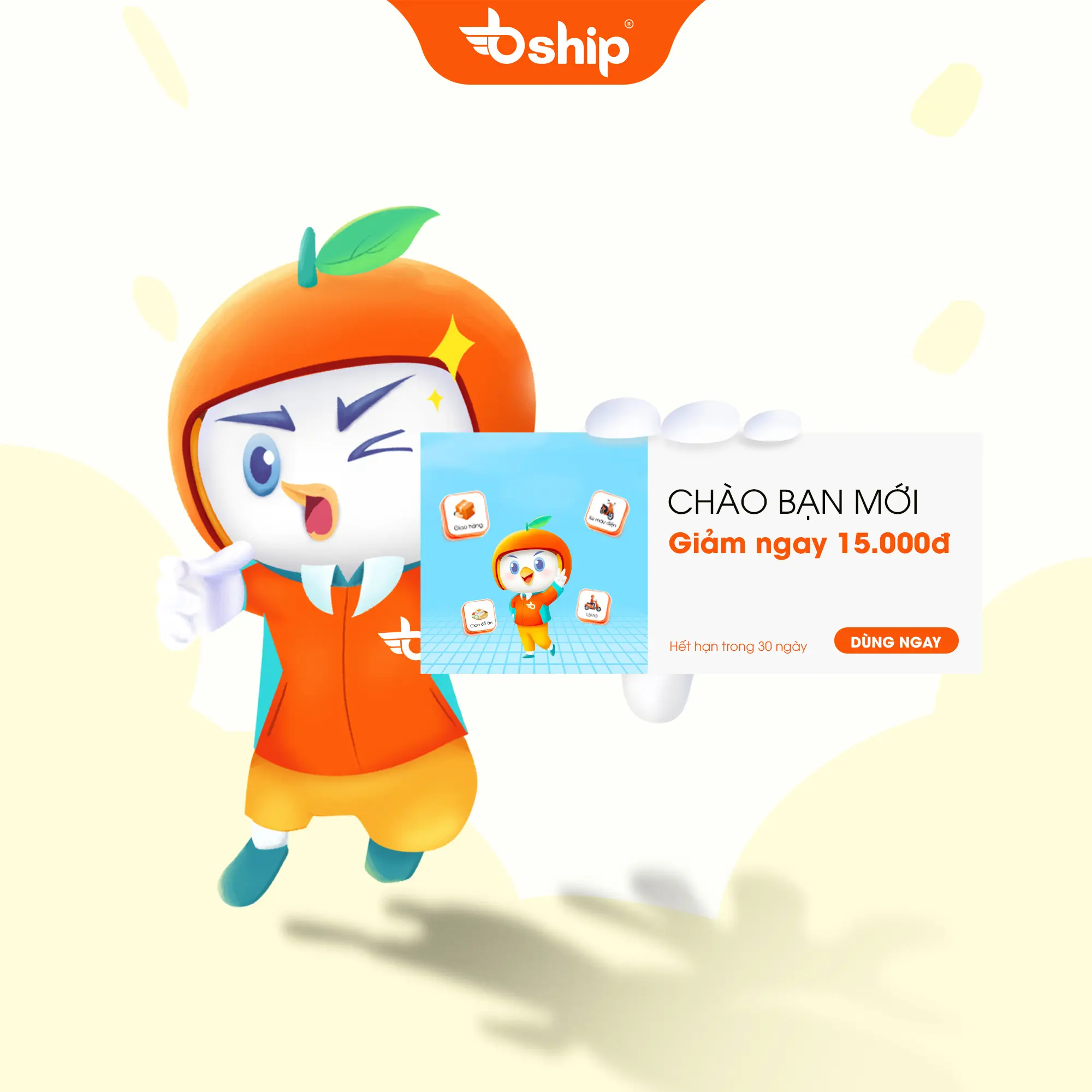 Bship mã voucher chào bạn mới
