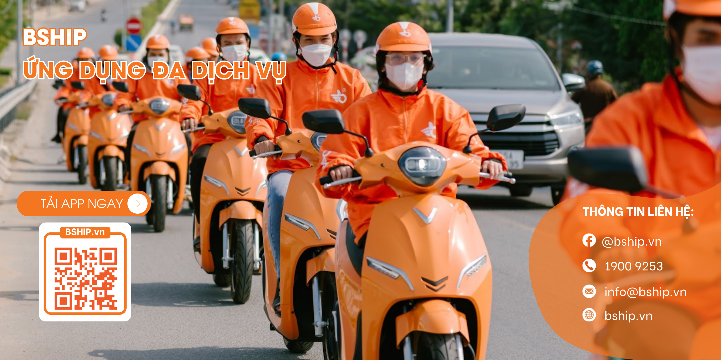 Bship xe điện màu cam